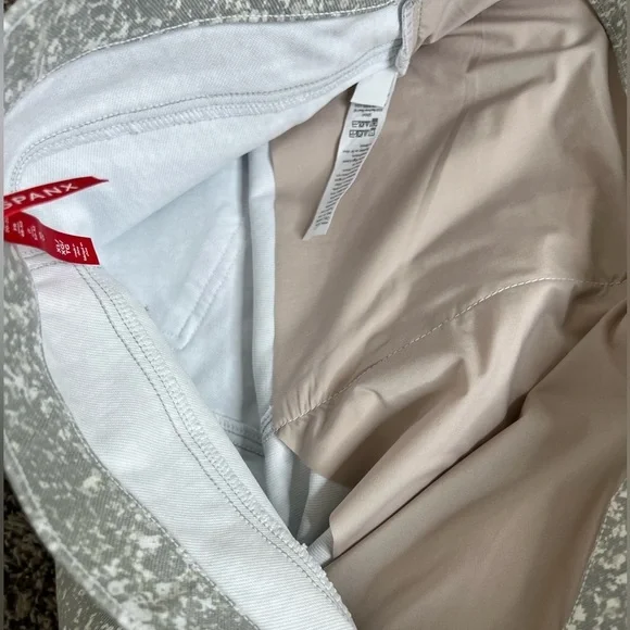 Spanx Jean-ish In Speckled Grey Leggings Pants - Picture 13 of 16